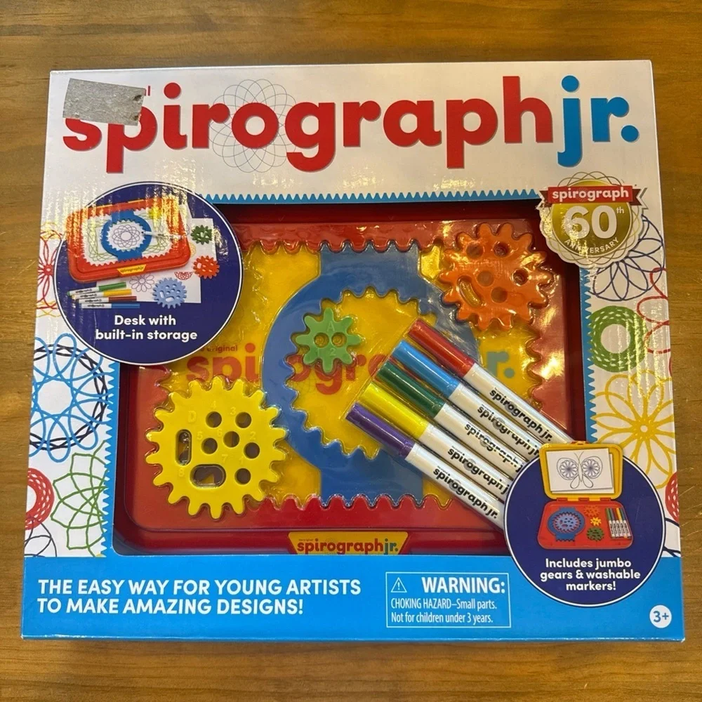 Jr. Jumbo Sized Gears Classic Retro Toy for Spiral Drawing ,Art Design Toy Kit